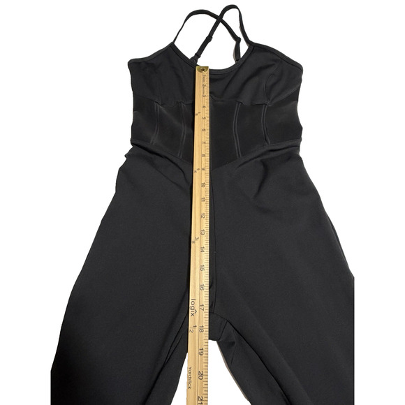 Victoria’s Secret Jumpsuit Womens Small Black Flared Leg Corset Inspired Pull On - Picture 8 of 11